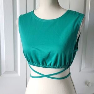Shein Cropped String Top Greenblue Medium